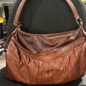 Lauren Merkin Two-Tone Brown Leather Shoulder Bag